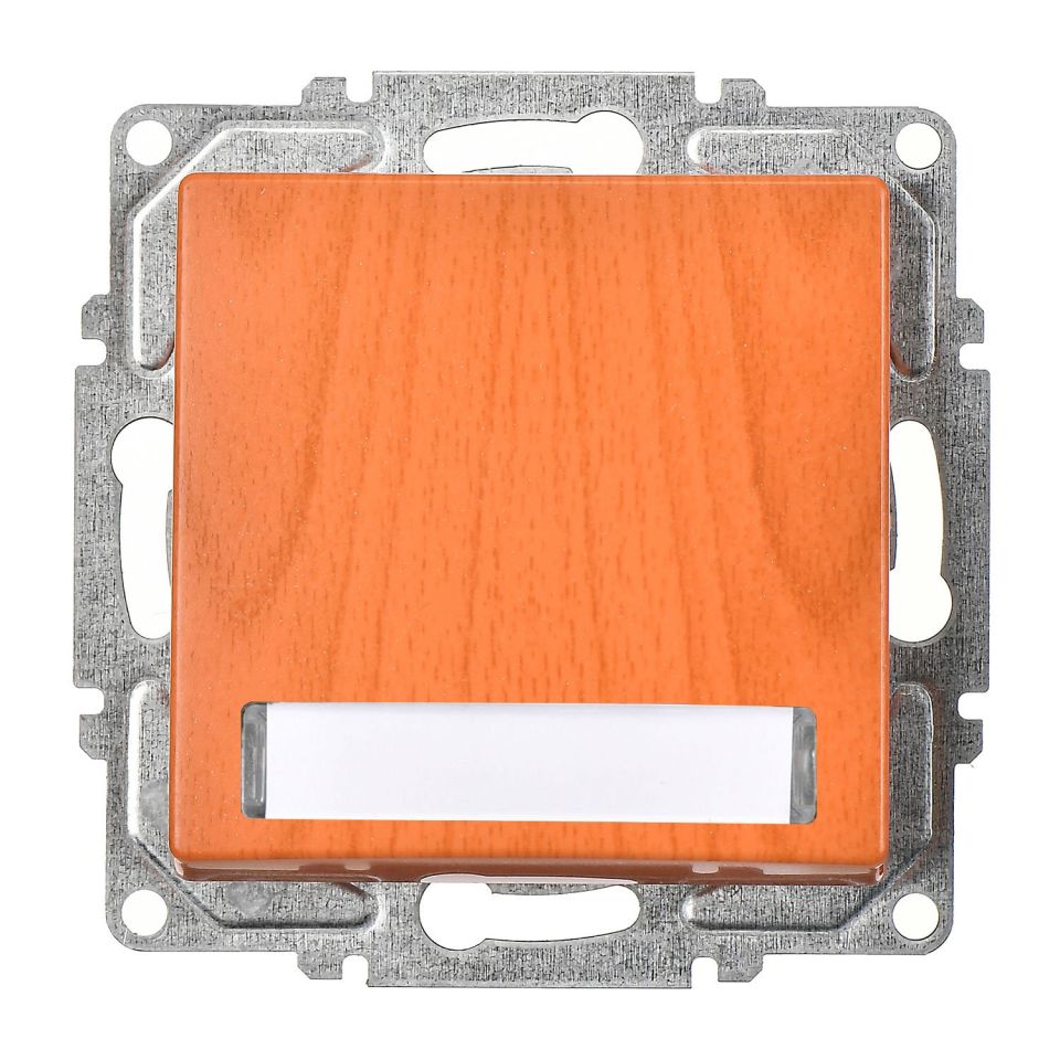 Günsan Visage Meşe Vidalı Işıklı Etiketli Zil Butonu 12V