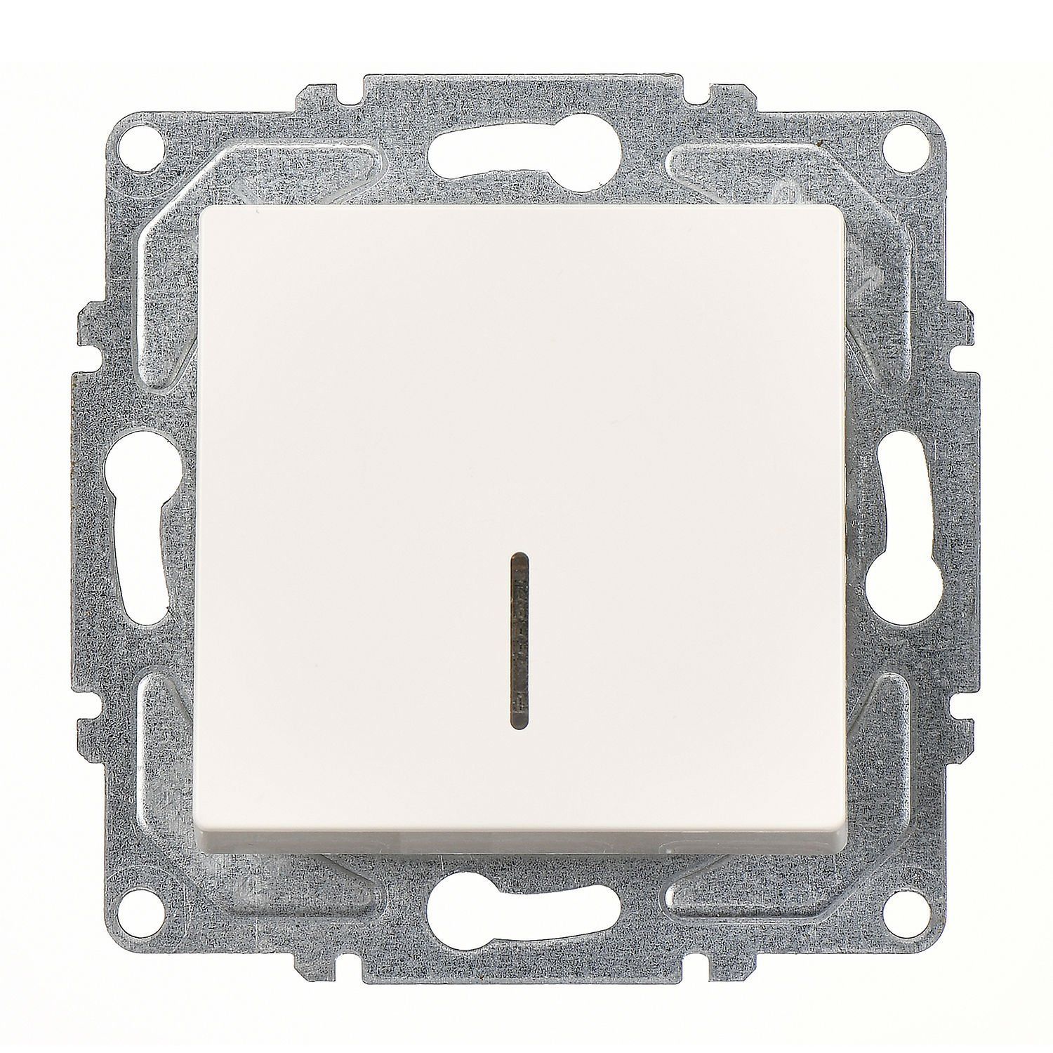 Günsan Eqona Fildişi Beyazı Vidalı Eqona Işıklı Anahtar Fildişi Beyazı