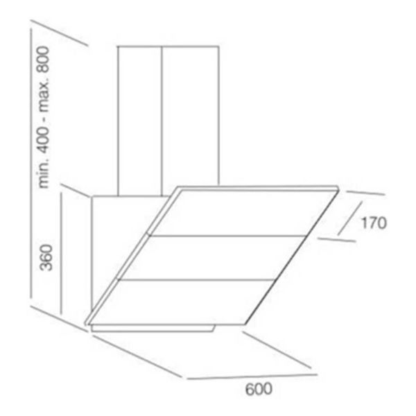 UKINOX AZTEC 60 MODERN DİJİTAL SİYAH DAVLUMBAZ