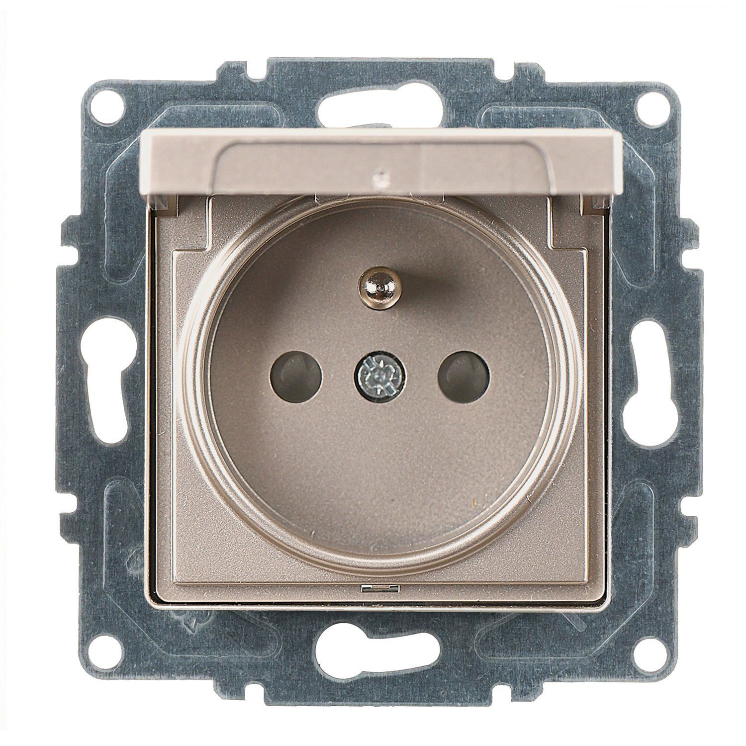 Günsan Eqona Mocha Çocuk Korumalı Kapaklı UPS Priz - Klipsli