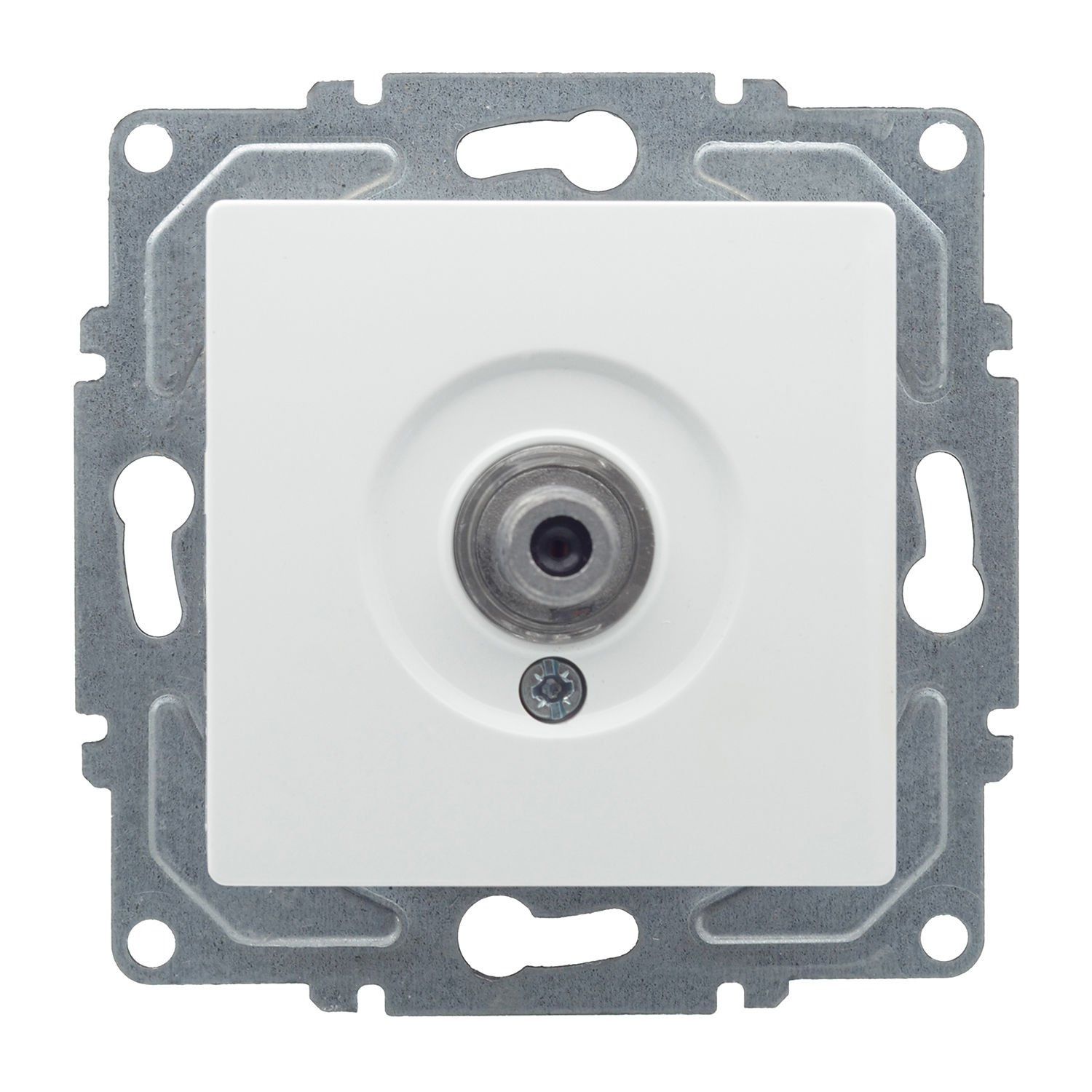 Günsan Visage Tekli Uydu Prizi F Konnektörlü (Geçişli-Sonlu) Beyaz