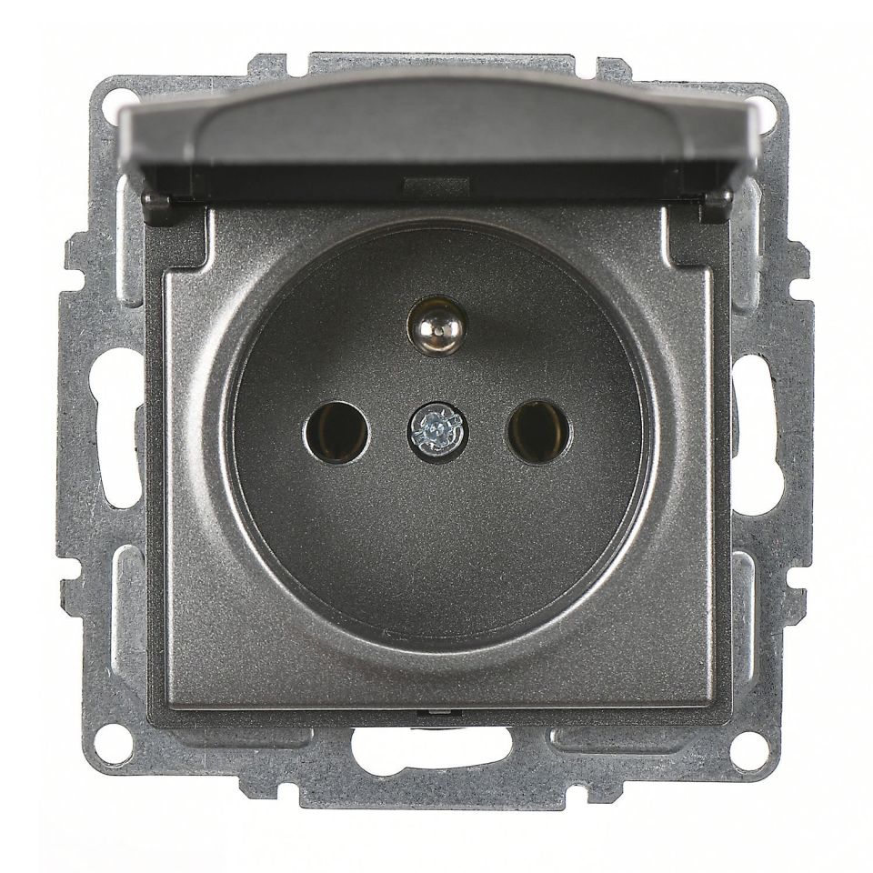 Günsan Visage Füme Kapaklı UPS Priz - Klipsli