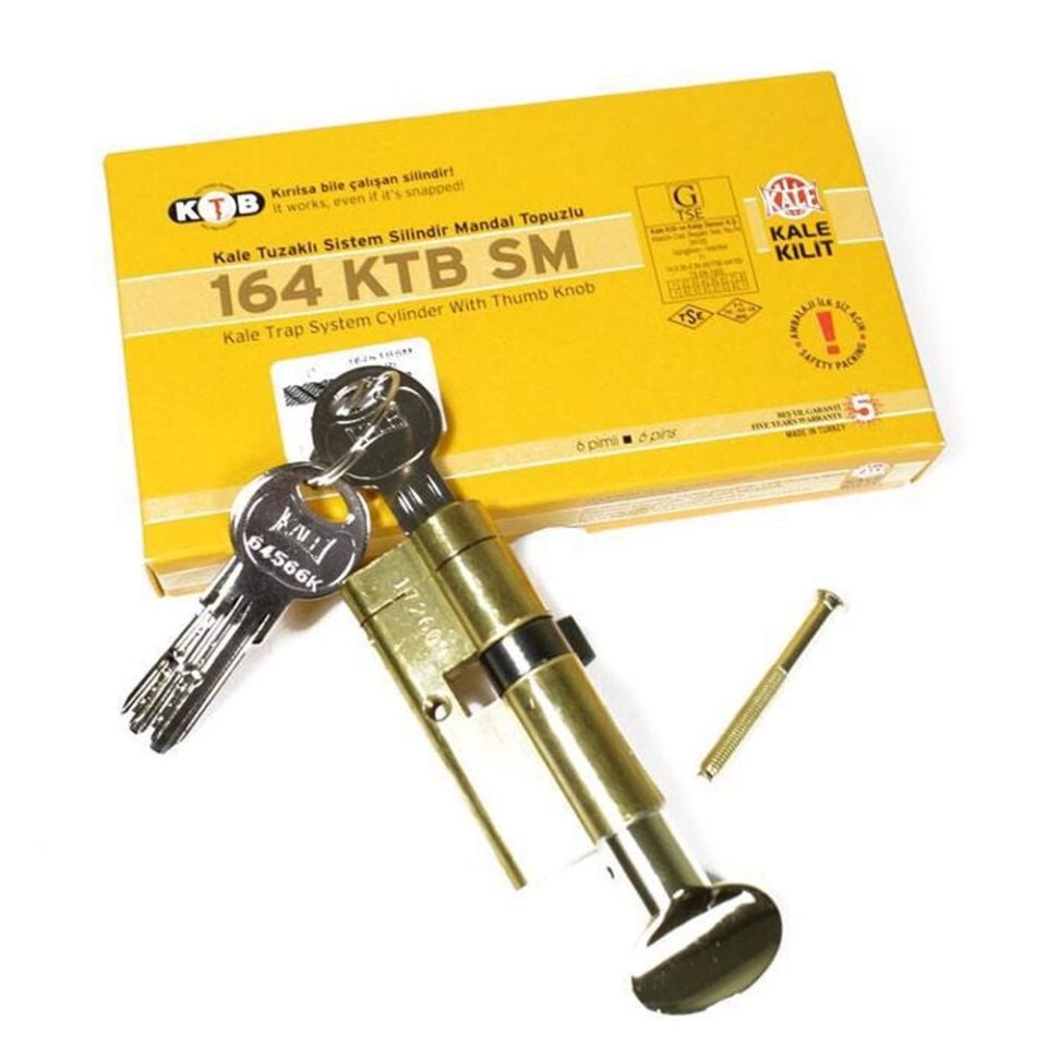 164 Ktb Sm Tuzaklı Sistem Çelik Pimli Mandallı Silindir - Nikel