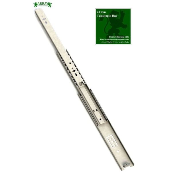 Teleskopik Çekmece Rayı 43 Mm 35 Cm