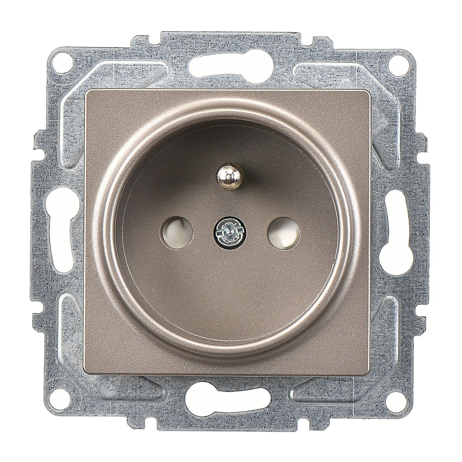 Günsan Eqona Mocha Çocuk Korumalı UPS Priz- 16A 250V - Vidalı