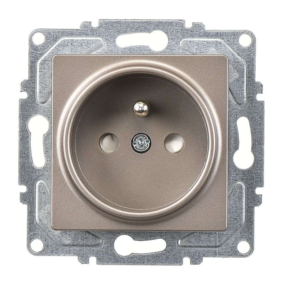 Günsan Eqona Mocha Çocuk Korumalı UPS Priz- 16A 250V - Vidalı