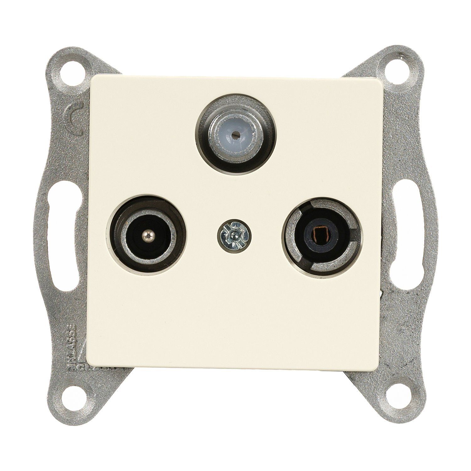 Günsan Eqona Krem Geçişli Uydu Priz Geçişli (Sat-TV-Radyo)