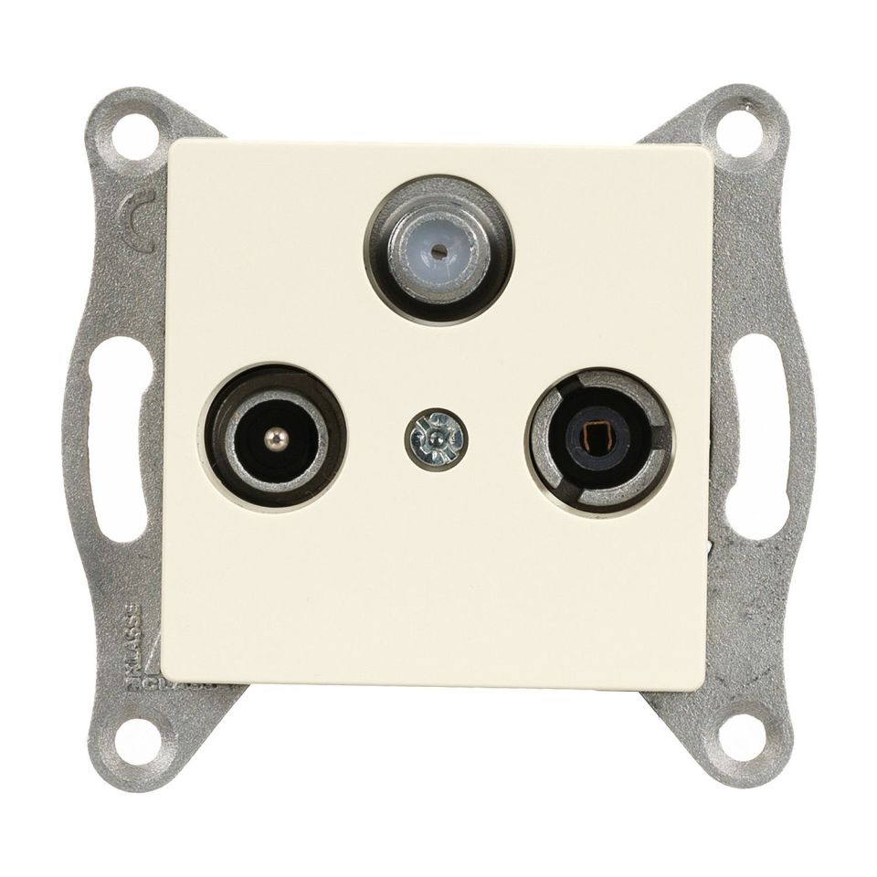 Günsan Eqona Krem Geçişli Uydu Priz Geçişli (Sat-TV-Radyo)