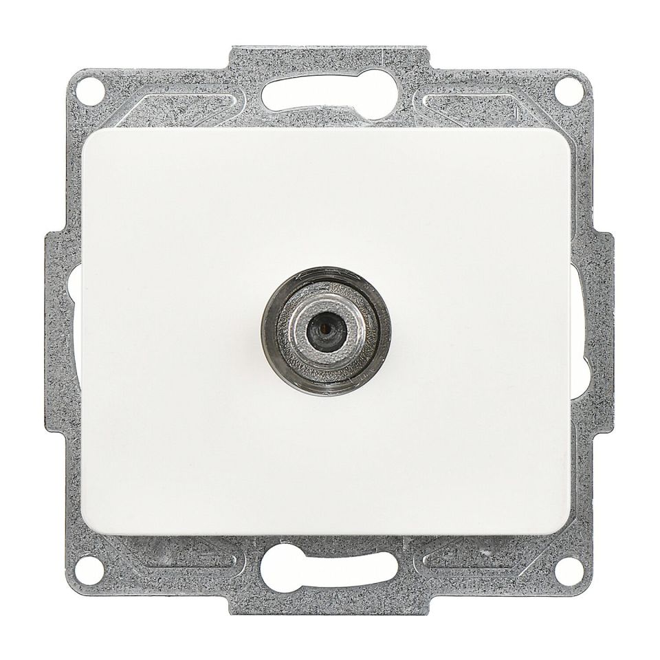 Günsan Fantasy Beyaz Tekli Uydu Prizi F Konnektörlü (Geçişli-Sonlu)