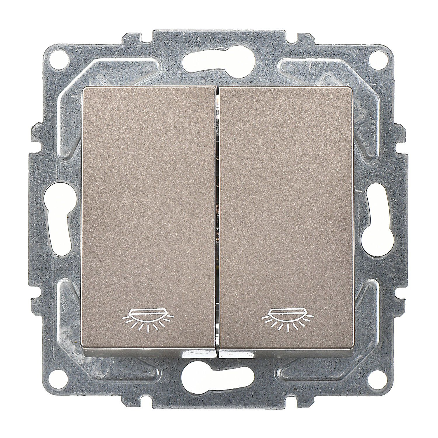 Günsan Eqona Mocha Vidalı Komütatör Liht Anahtar 10AX 250V