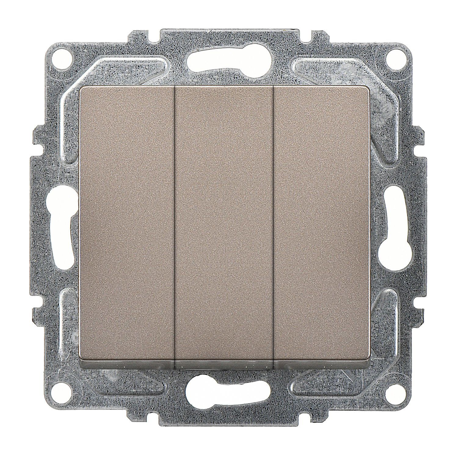 Günsan Eqona Mocha Vidalı Üçlü Anahtar 10AX 250V