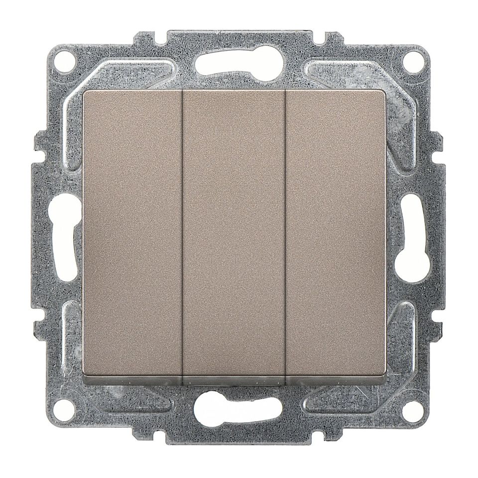 Günsan Eqona Mocha Vidalı Üçlü Anahtar 10AX 250V