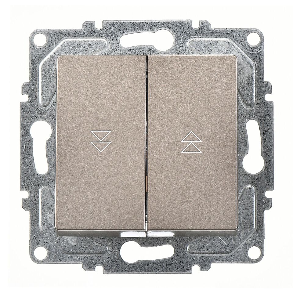 Günsan Eqona Mocha Vidalı Jaluzi Kumanda Anahtarı - İki Düğmeli 10AX 250V