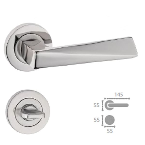 PİRAMİT NİKEL SATEN  KAPI KOLU