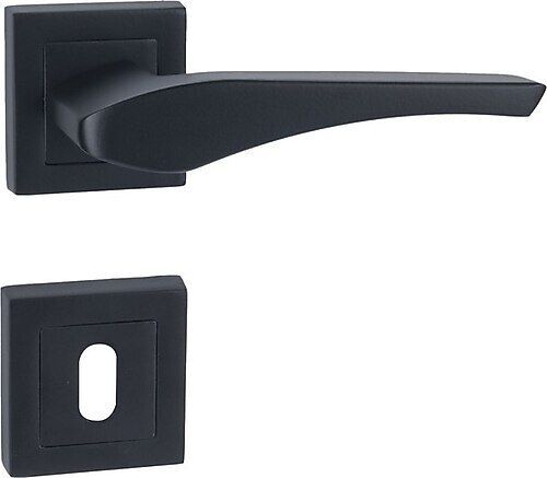 ARPAT MODA MAT SİYAH İTALYAN KARE ROZETLİ ALÜMİNYUM