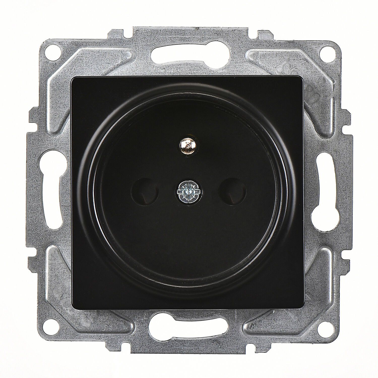 Günsan Eqona Metalik Siyah Çocuk Korumalı UPS Priz- 16A 250V - Klipsli