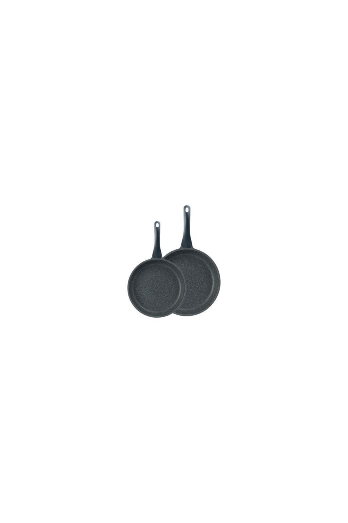 Alüminyum Döküm 2 Parça Granit Tava 24-28cm / Gri