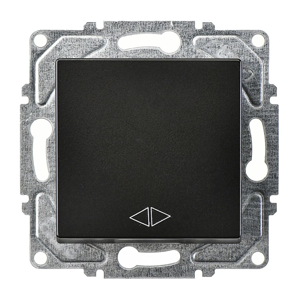 Günsan Eqona Metalik Siyah Klipsli Permütatör Ara Vavien Anahtar - 10AX 250V