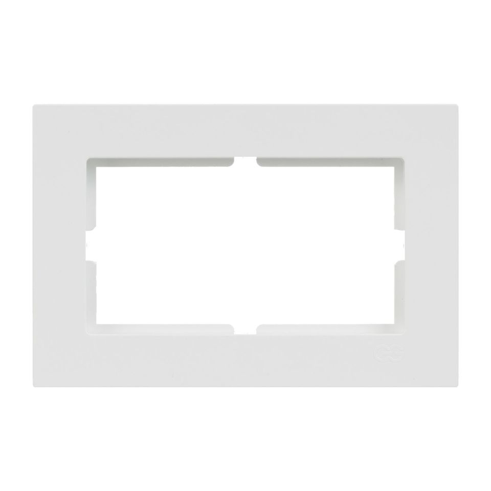 Günsan Eqona Beyaz İkili Priz Çerçeve