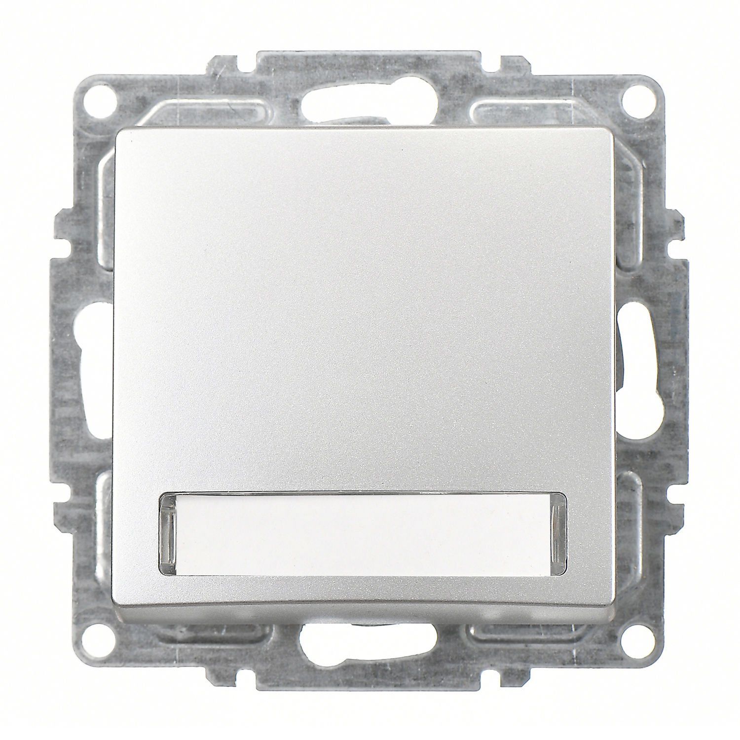 Günsan Visage Gümüş Klipsli Işıklı Etiketli Zil Butonu 12V