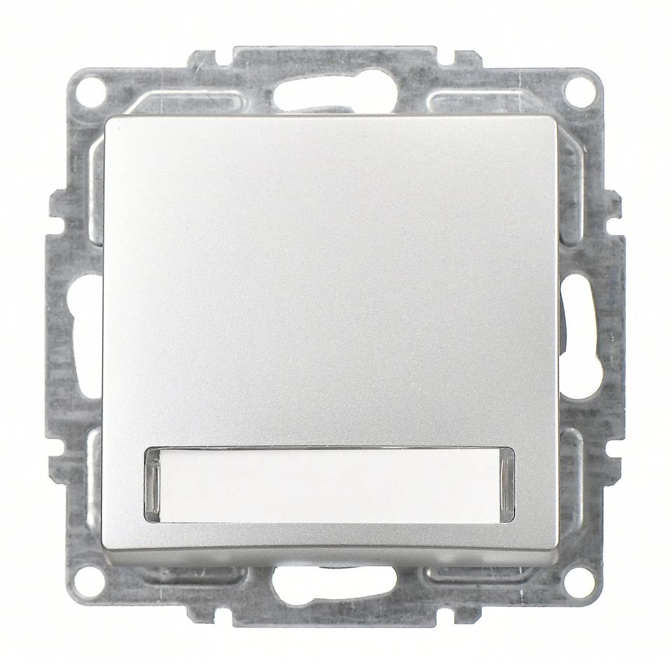 Günsan Visage Gümüş Klipsli Işıklı Etiketli Zil Butonu 12V