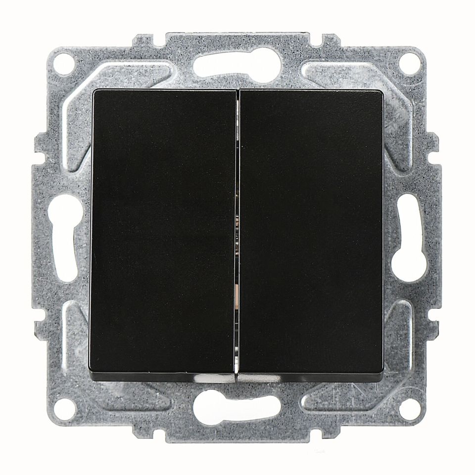 Günsan Eqona Metalik Siyah Klipsli Komütatör 10AX 250V