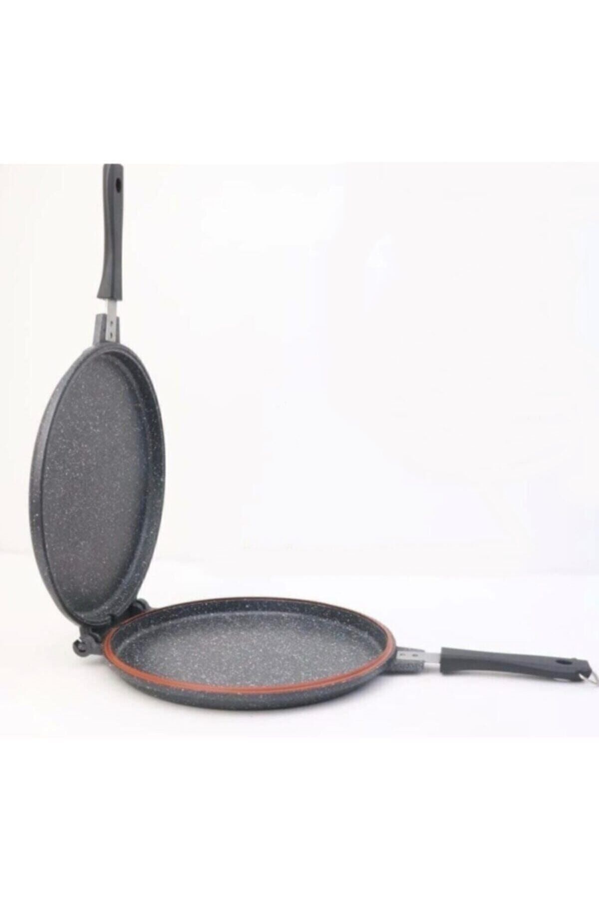 Alüminyum Döküm Granit Çift Taraflı Balık Tavası 28 Cm