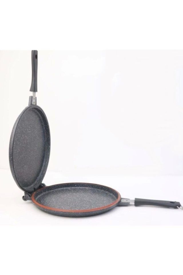 Alüminyum Döküm Granit Çift Taraflı Balık Tavası 28 Cm