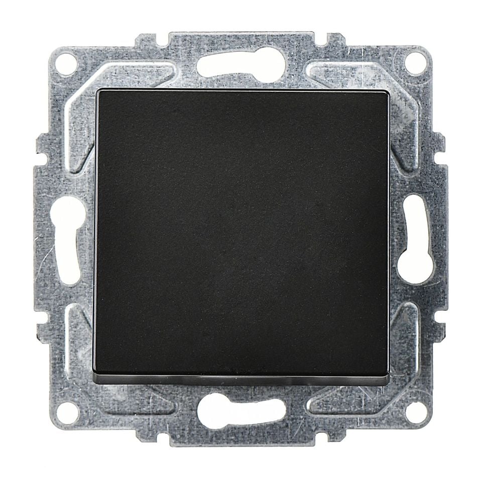 Günsan Eqona Metalik Siyah Klipsli Anahtar 10AX 250V