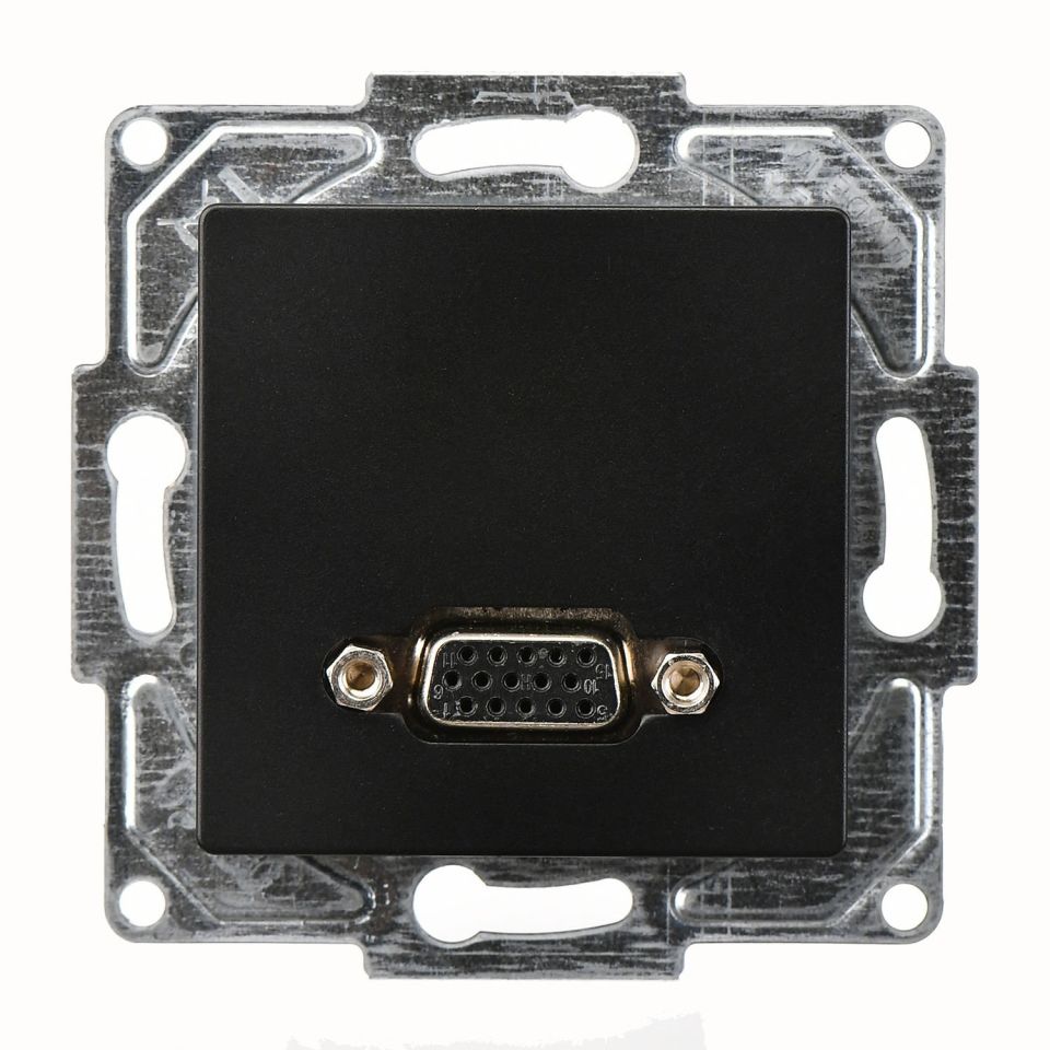 Günsan Eqona Metalik Siyah Vidalı VGA Prizi