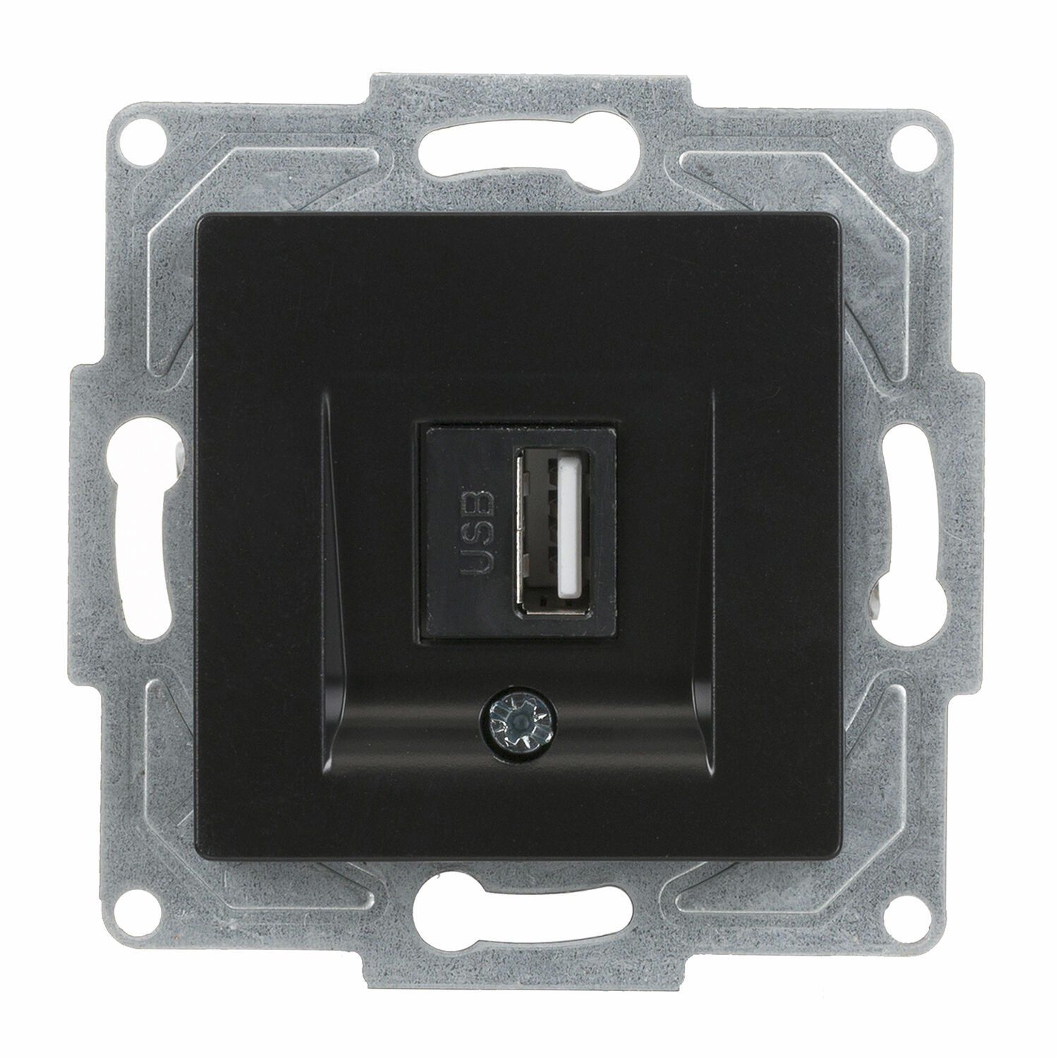 Günsan Eqona Metalik Siyah Vidalı USB Data Prizi