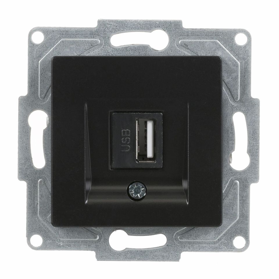 Günsan Eqona Metalik Siyah Vidalı USB Data Prizi