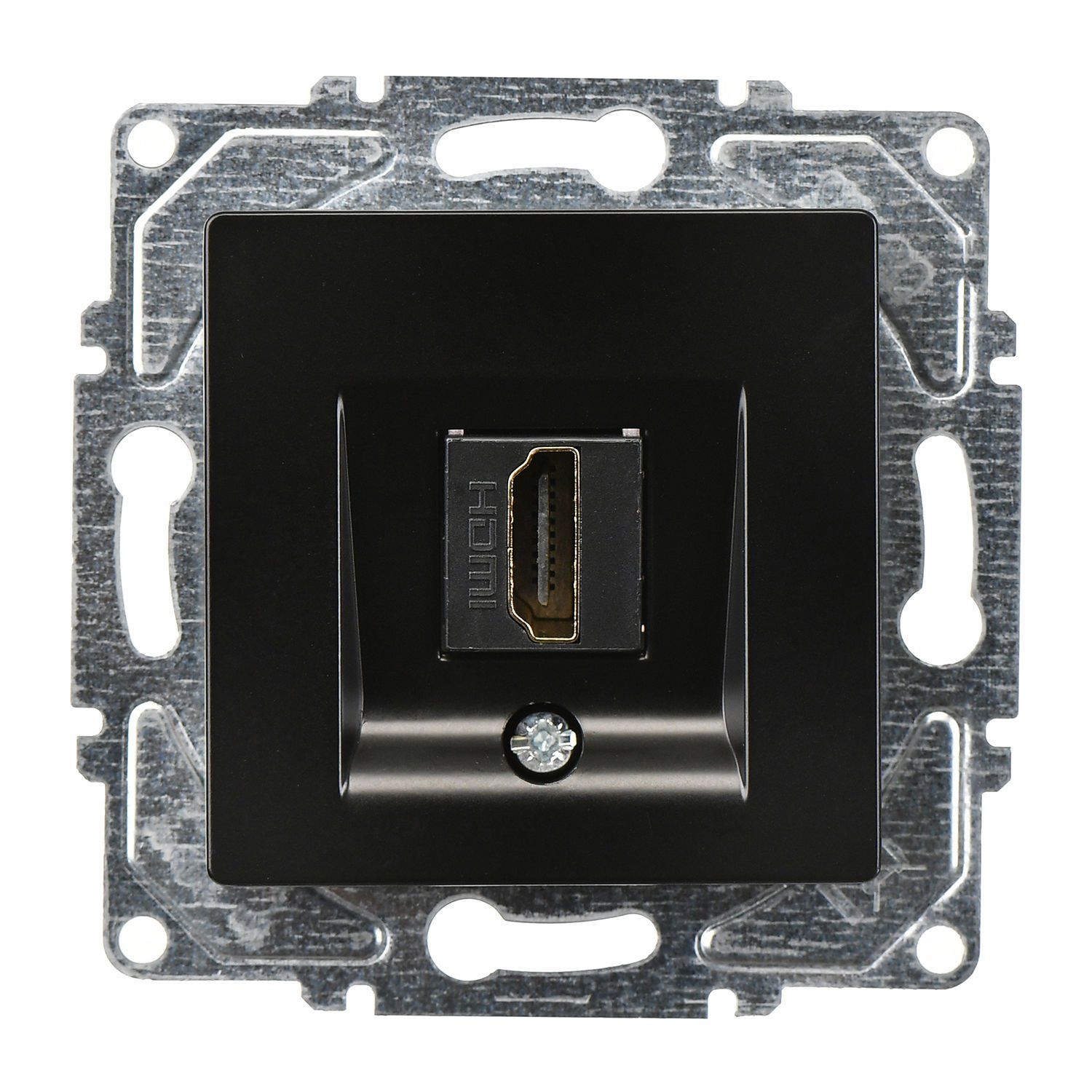 Günsan Eqona Metalik Siyah Vidalı HDMI Prizi