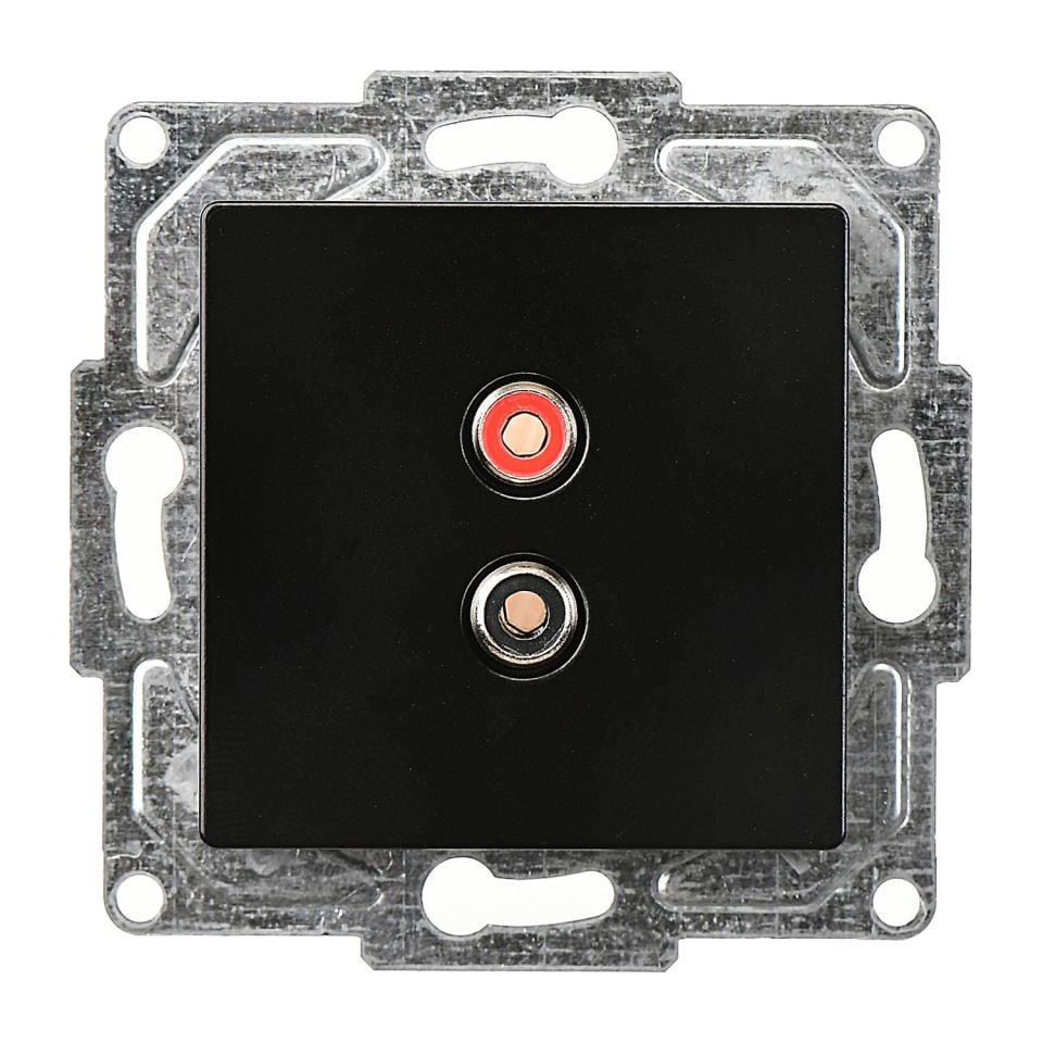 Günsan Eqona Metalik Siyah Vidalı Müzik Yayın Prizi