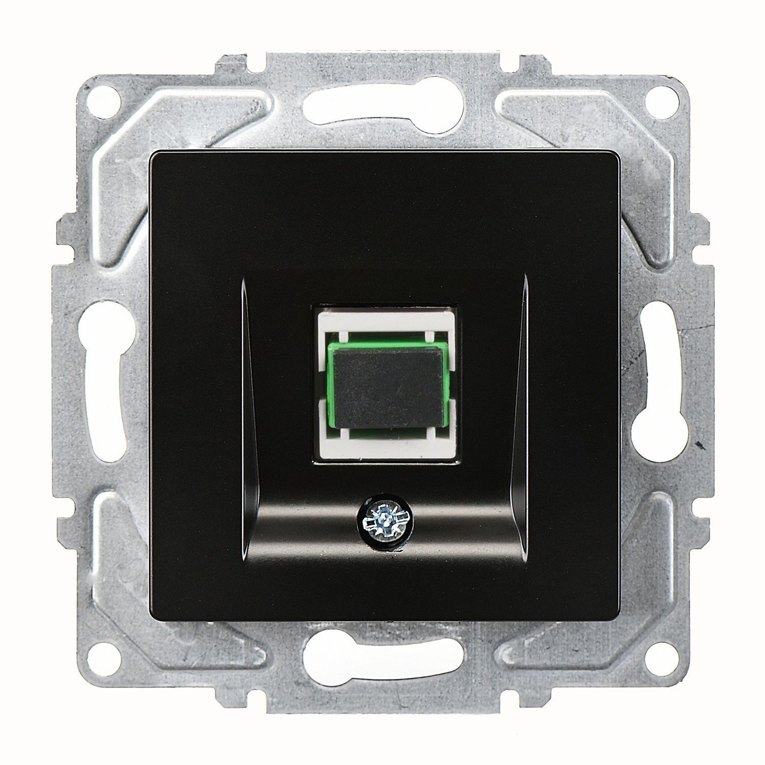 Günsan Eqona Metalik Siyah Vidalı Fiber Optik Data Prizi