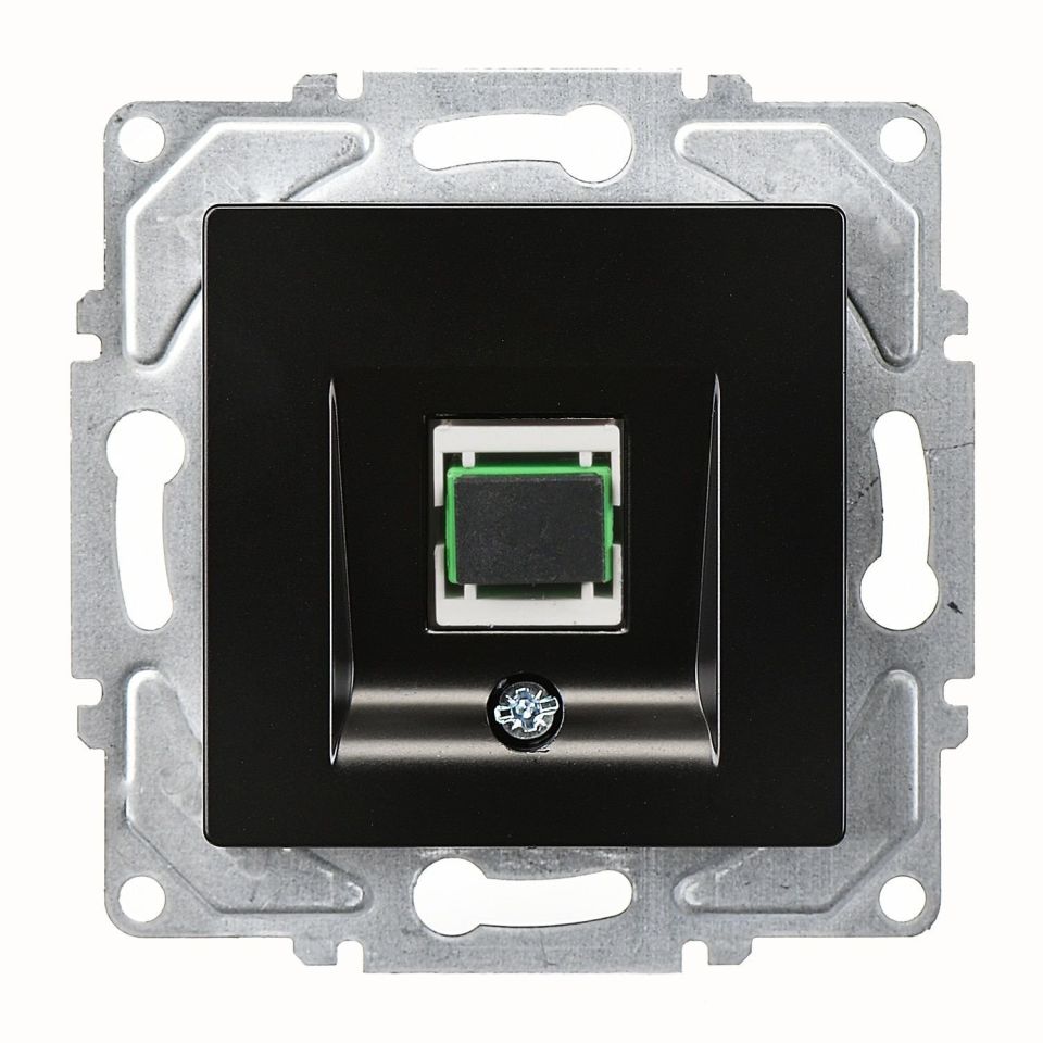 Günsan Eqona Metalik Siyah Vidalı Fiber Optik Data Prizi