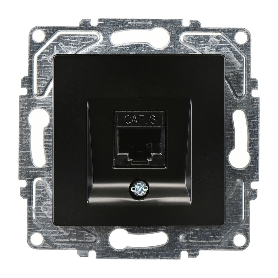 Günsan Valta Eqona Nümeris Telefon Prizi (Cat3) Metalik Siyah