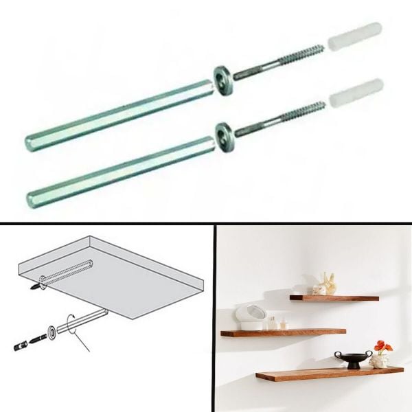 METAL GİZLİ RAF TUTUCU ÇİNKO 8X140 TAKIM