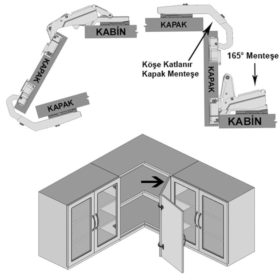QUİX 165 DERECE FRENLİ MENTEŞE