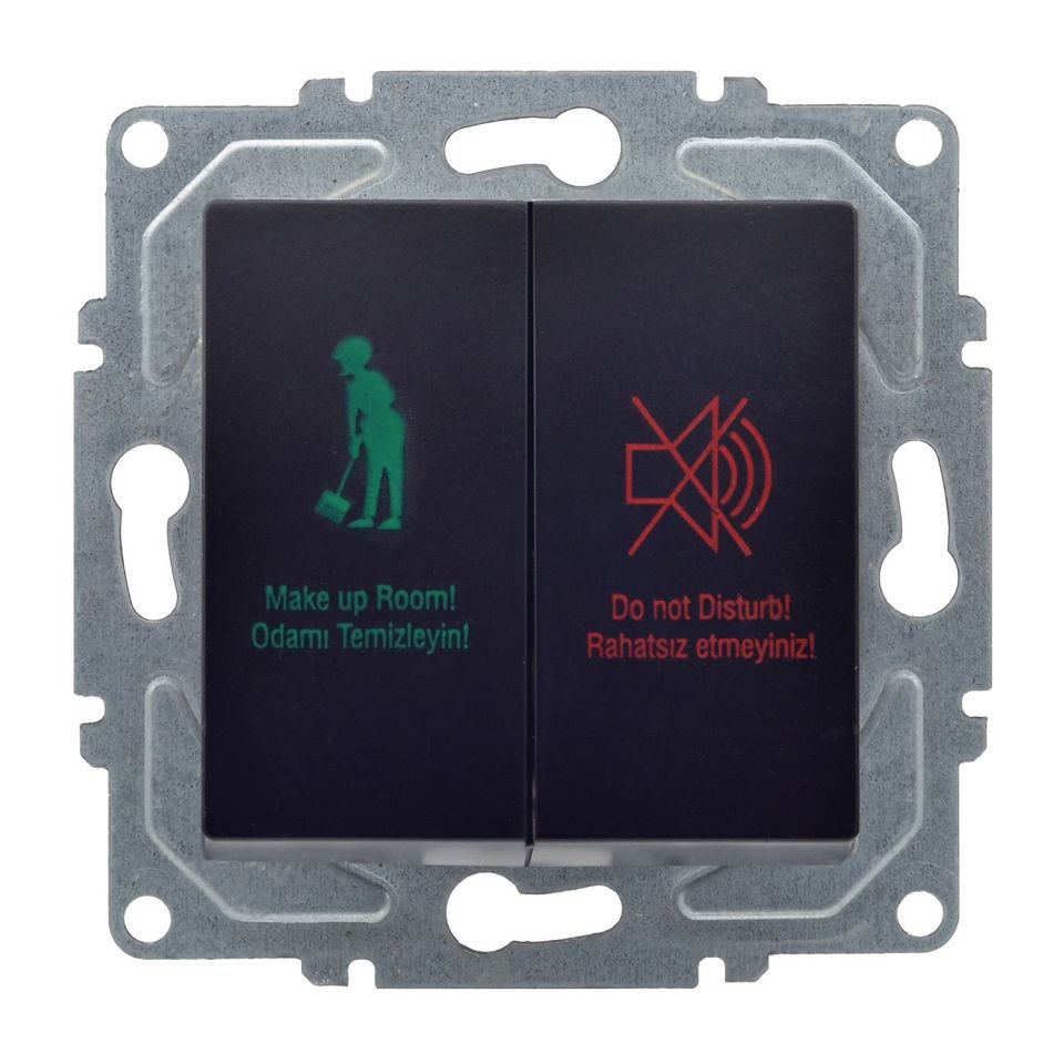 Günsan Eqona Metalik Siyah Vidalı DND/MUR Komütatörü