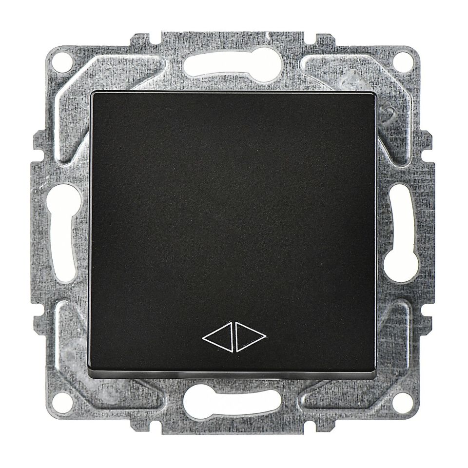 Günsan Eqona Metalik Siyah Vidalı Permütatör Ara Vavien Anahtar - 10AX 250V