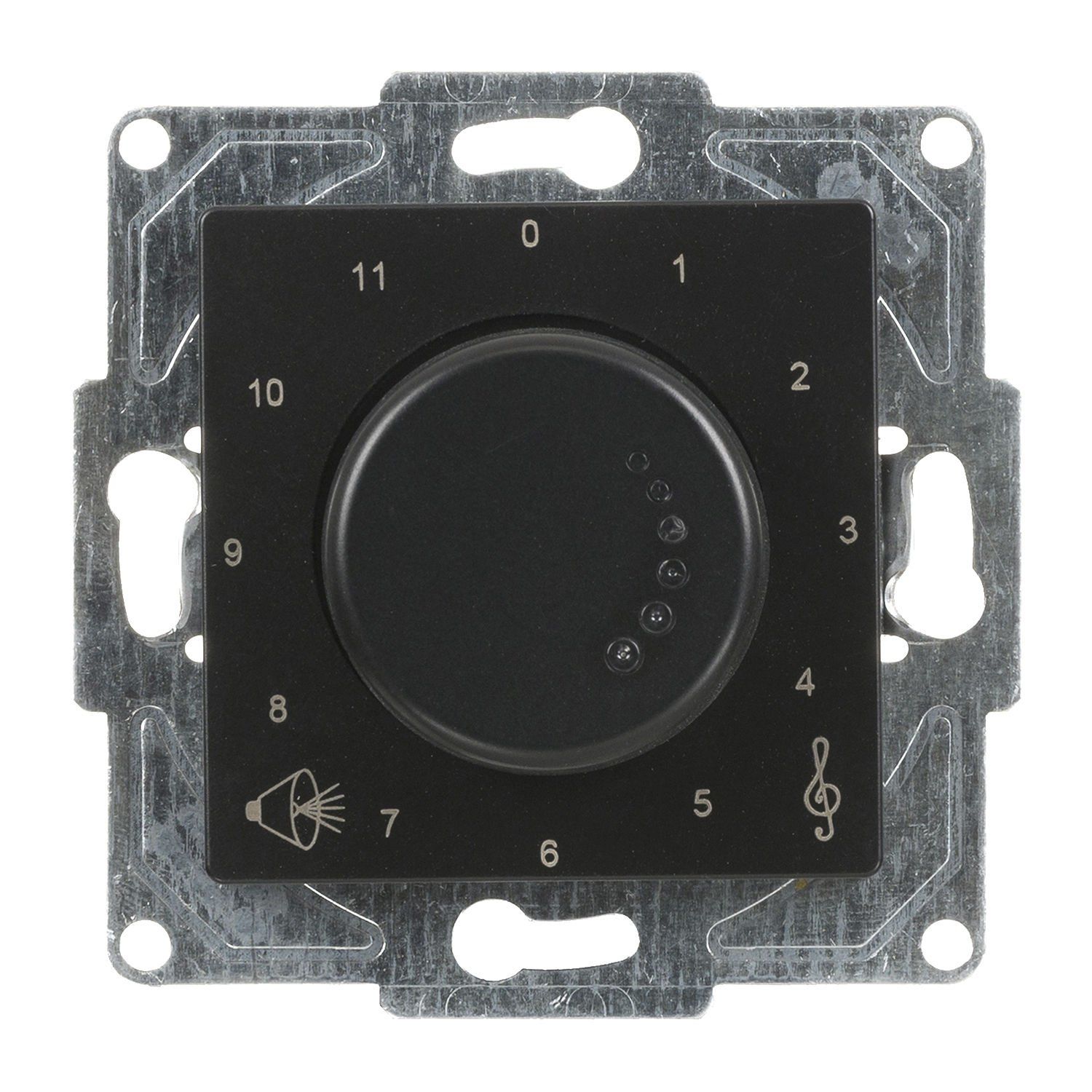 Günsan Eqona Metalik Siyah Vidalı Müzik Yayın Anahtarı