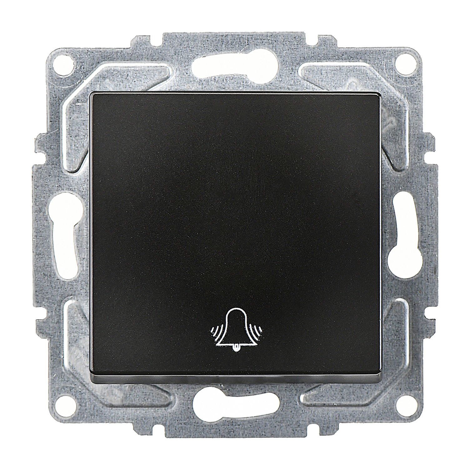 Günsan Eqona Metalik Siyah Vidalı Zil Butonu - 10AX 250V