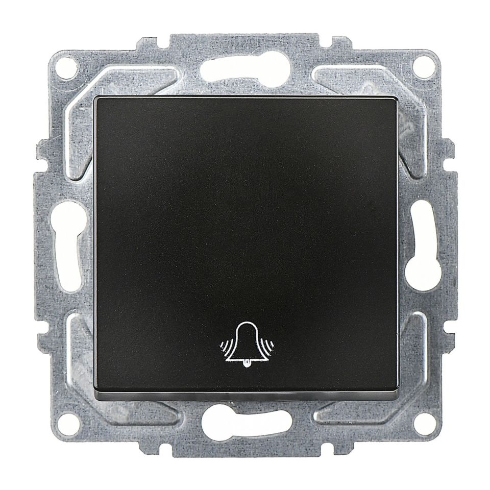 Günsan Eqona Metalik Siyah Vidalı Zil Butonu - 10AX 250V