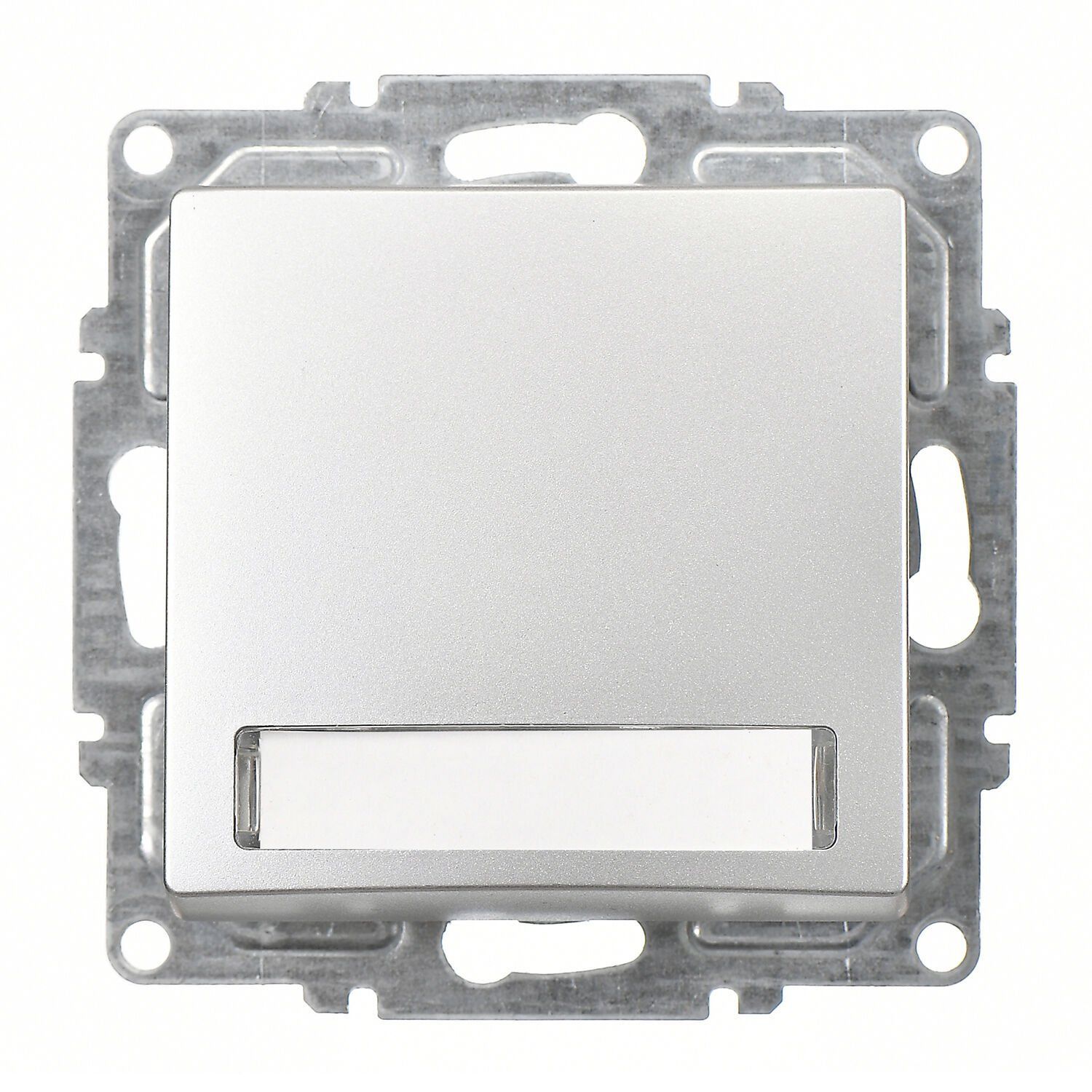 Günsan Visage Işıklı Etiketli Zil Butonu, 12V Gümüş