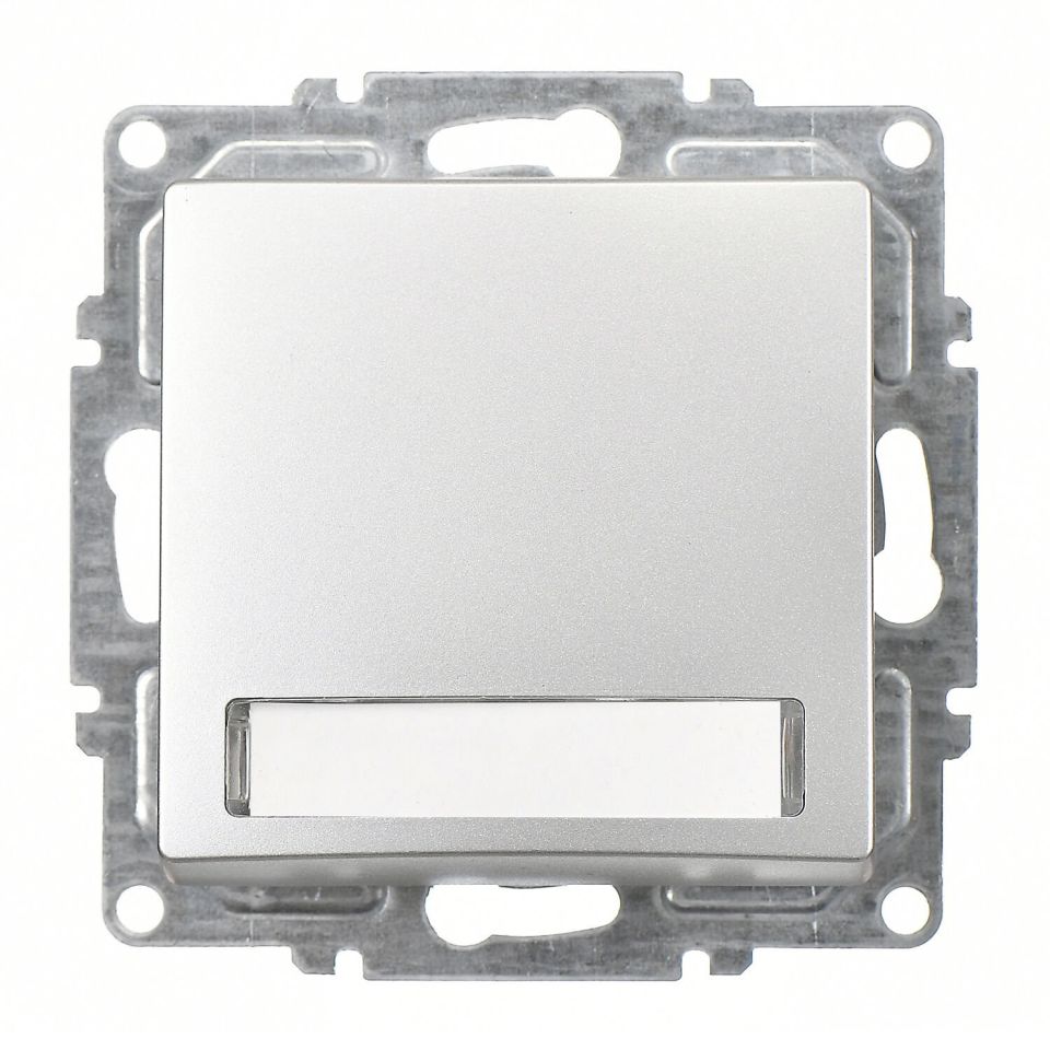 Günsan Visage Işıklı Etiketli Zil Butonu, 12V Gümüş