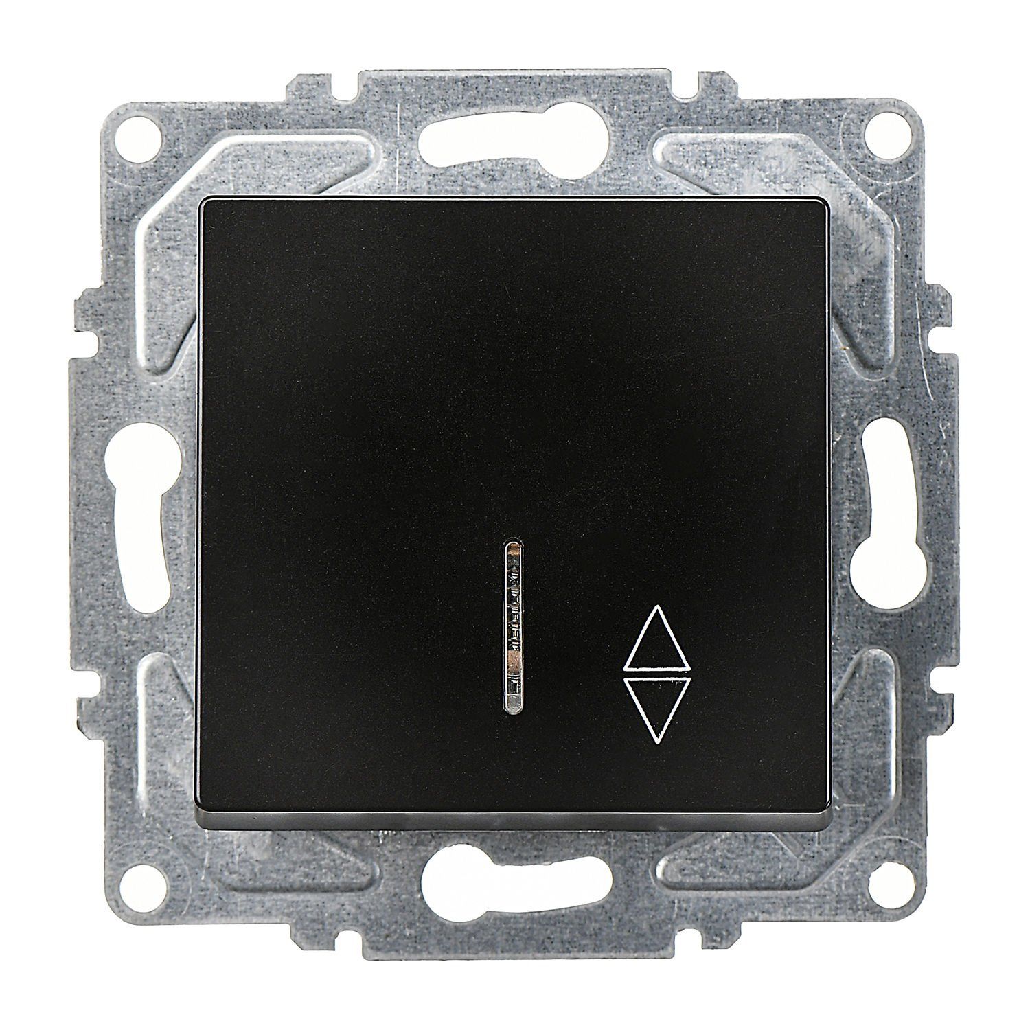 Günsan Eqona Metalik Siyah Vidalı Eqona Işıklı Vavien Anahtar