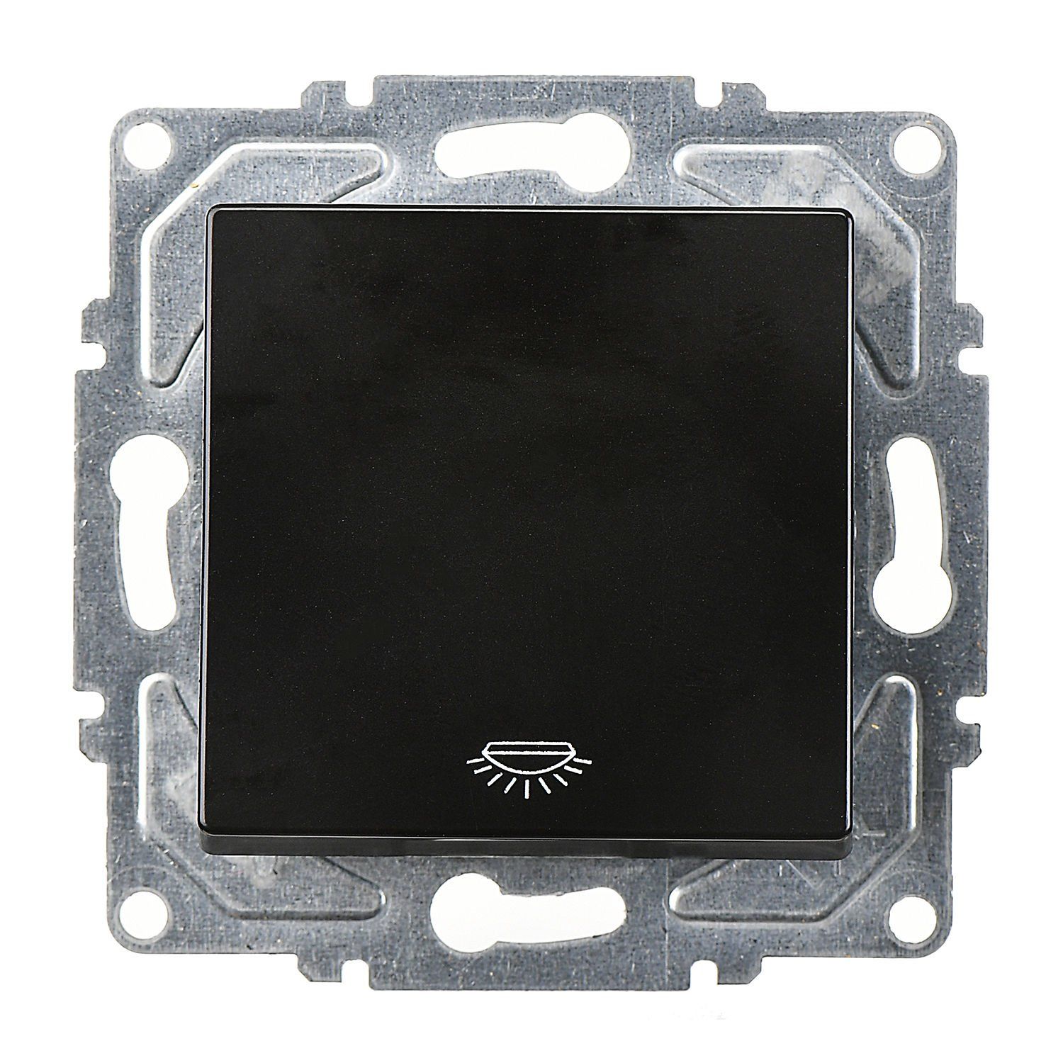 Günsan Eqona Metalik Siyah Vidalı Liht Anahtar 10AX 250V