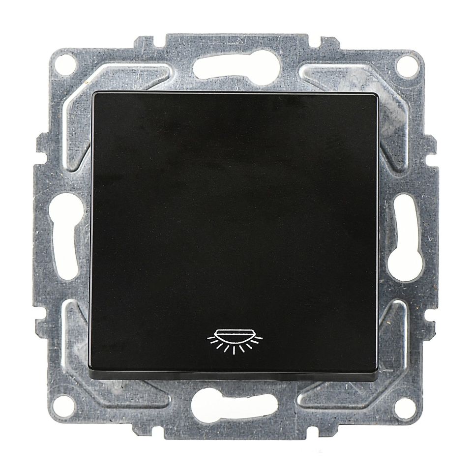 Günsan Eqona Metalik Siyah Vidalı Liht Anahtar 10AX 250V