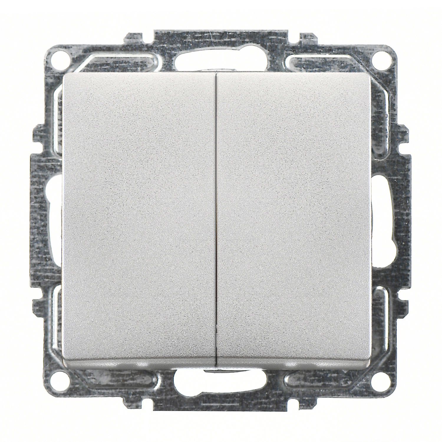 Günsan Visage Gümüş Vidalı Komütatör Anahtar 10AX 250V